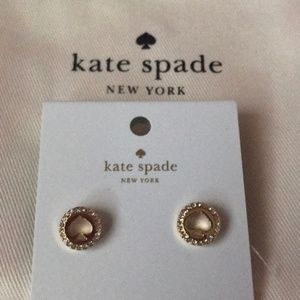 Kate spade earrings in gold with pouch